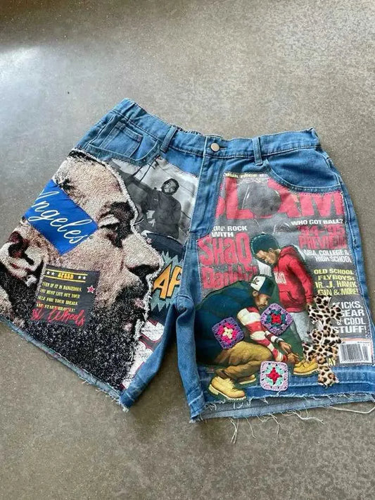 Reconstructed Canvas Shorts - Streetwear Boulevard