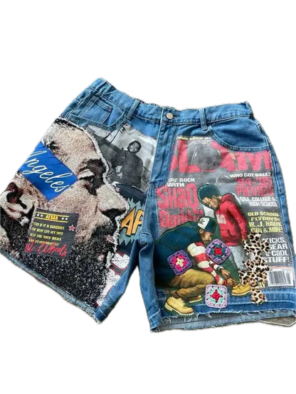 Reconstructed Canvas Shorts - Streetwear Boulevard