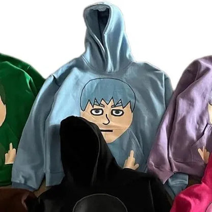 Mii Character Middle Finger Hoodie - Streetwear Boulevard
