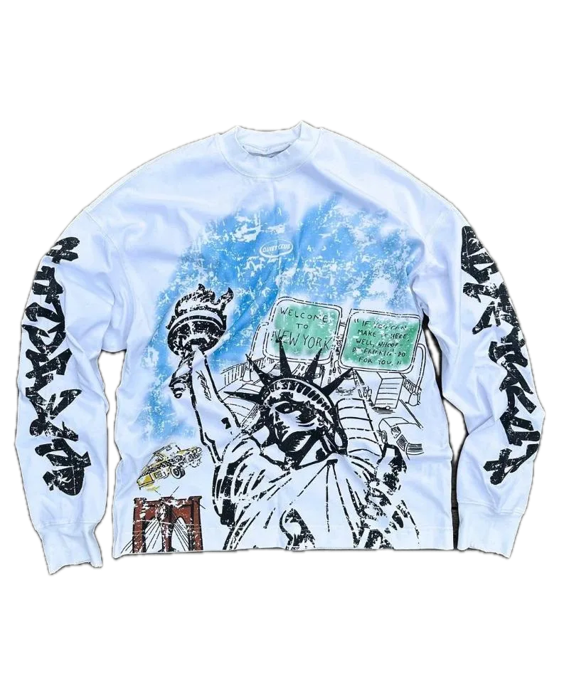 Statue of Distortion Long Sleeve Shirt - Streetwear Boulevard