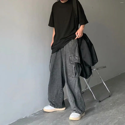 Baggy Cargo Pocket Jeans - Streetwear Boulevard