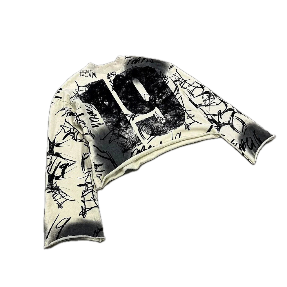 Graffiti Jersey Long Sleeve Shirt - Streetwear Boulevard