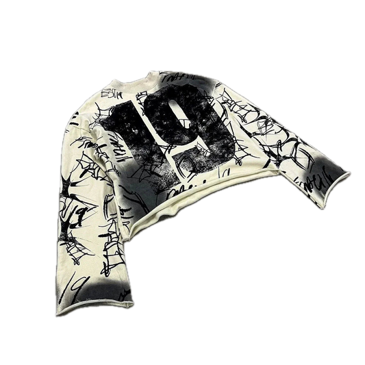 Graffiti Jersey Long Sleeve Shirt - Streetwear Boulevard