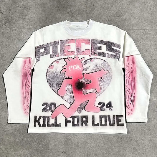 "Pieces" Love Long Sleeve Shirt - Streetwear Boulevard