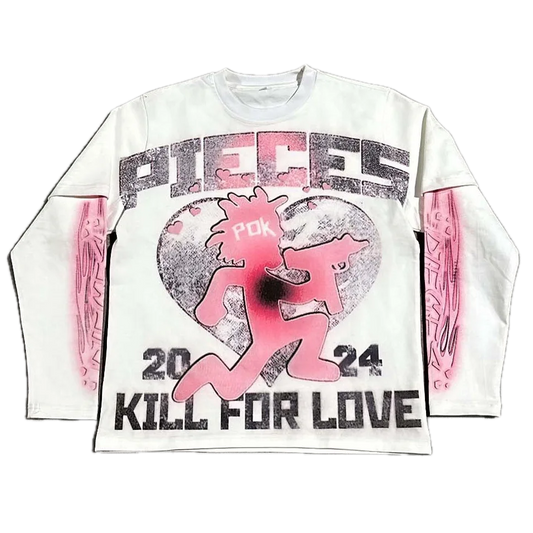 "Pieces" Love Long Sleeve Shirt - Streetwear Boulevard