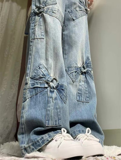 Ribbon Tie Denim Jeans