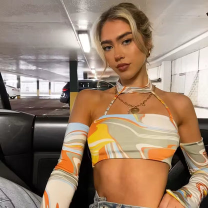 Contour Swirl Halter Top