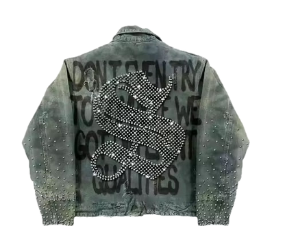 Distressed Saint Studded Jacket