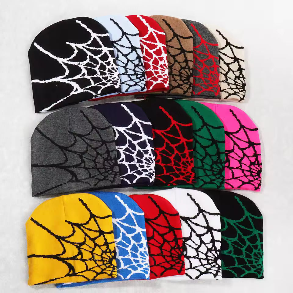 Spider Webbed Beanie - Streetwear Boulevard