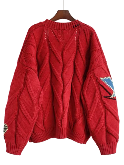 Storyteller Cable Knit Sweater - Streetwear Boulevard