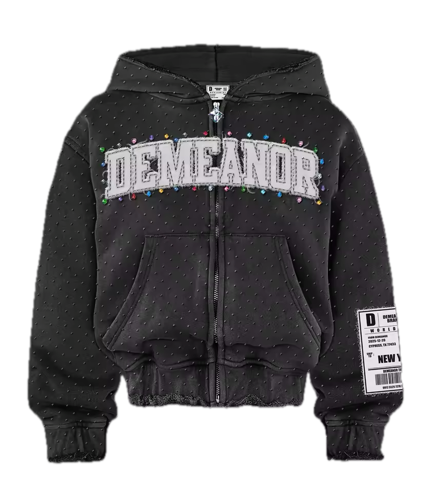 Demeanor Diamond-Dust Luxe Jacket - Streetwear Boulevard