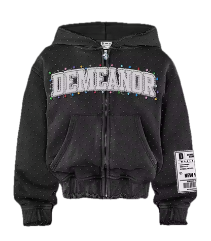 Demeanor Diamond-Dust Luxe Jacket - Streetwear Boulevard