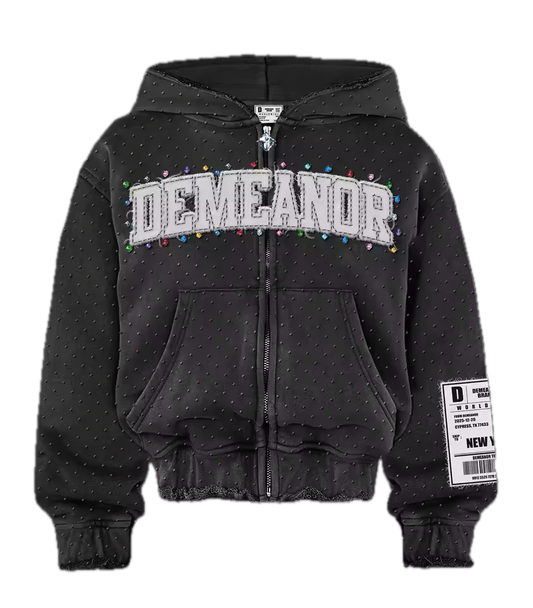 Demeanor Diamond-Dust Luxe Jacket - Streetwear Boulevard