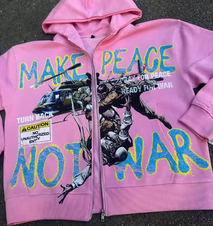 Make Peace Not War Jacket - Streetwear Boulevard