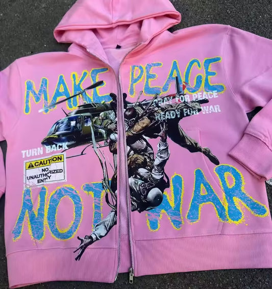 Make Peace Not War Jacket - Streetwear Boulevard