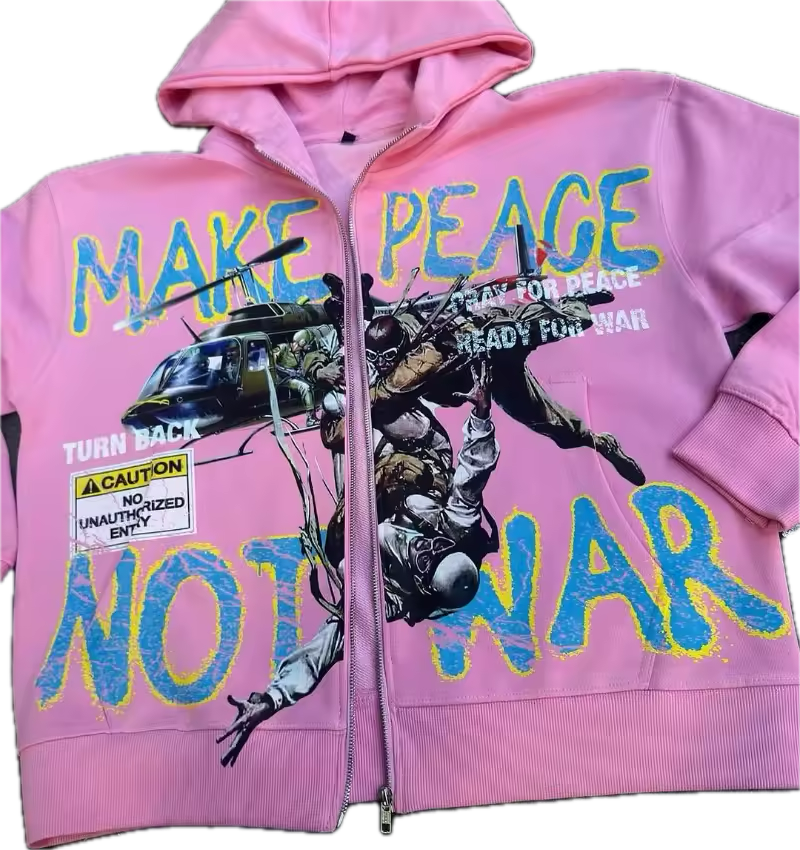 Make Peace Not War Jacket - Streetwear Boulevard