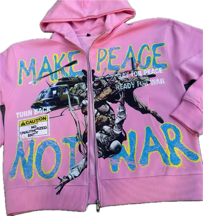 Make Peace Not War Jacket - Streetwear Boulevard