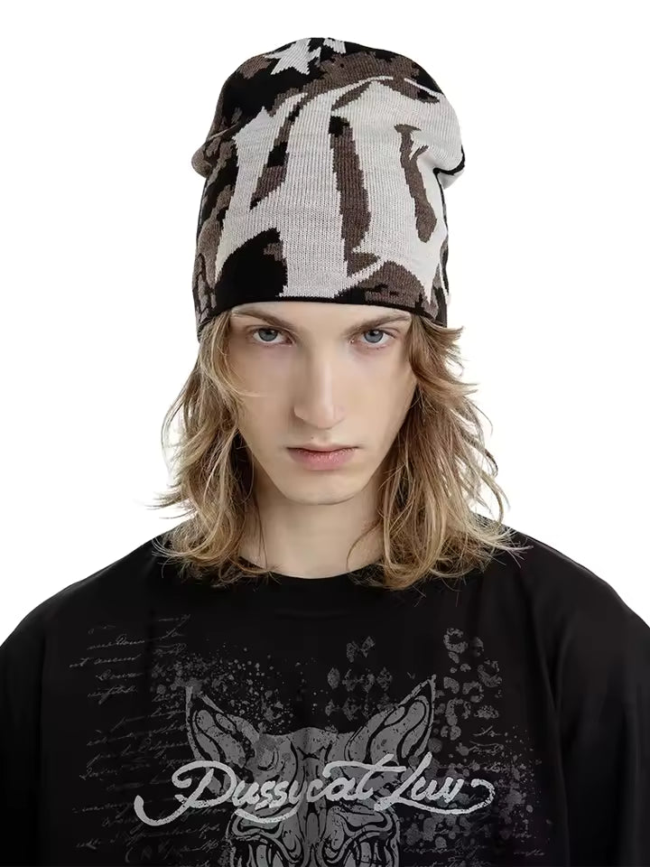The Digicamo Old English Beanie - Streetwear Boulevard