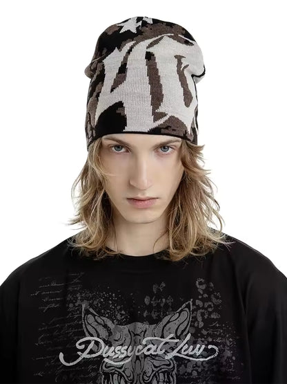 The Digicamo Old English Beanie - Streetwear Boulevard