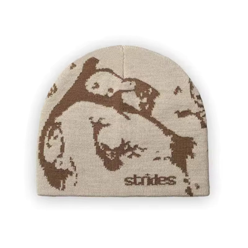 The Strides Cyber-Map Beanie - Streetwear Boulevard