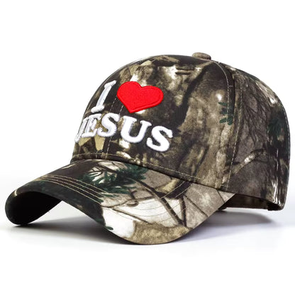 "I Love Jesus" Camouflage Hat - Streetwear Boulevard