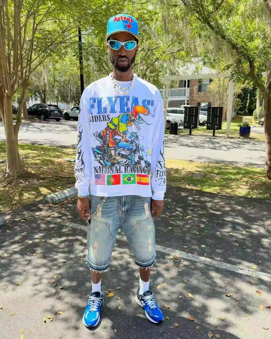 Flyeast Rider Long Sleeve Shirt - Streetwear Boulevard