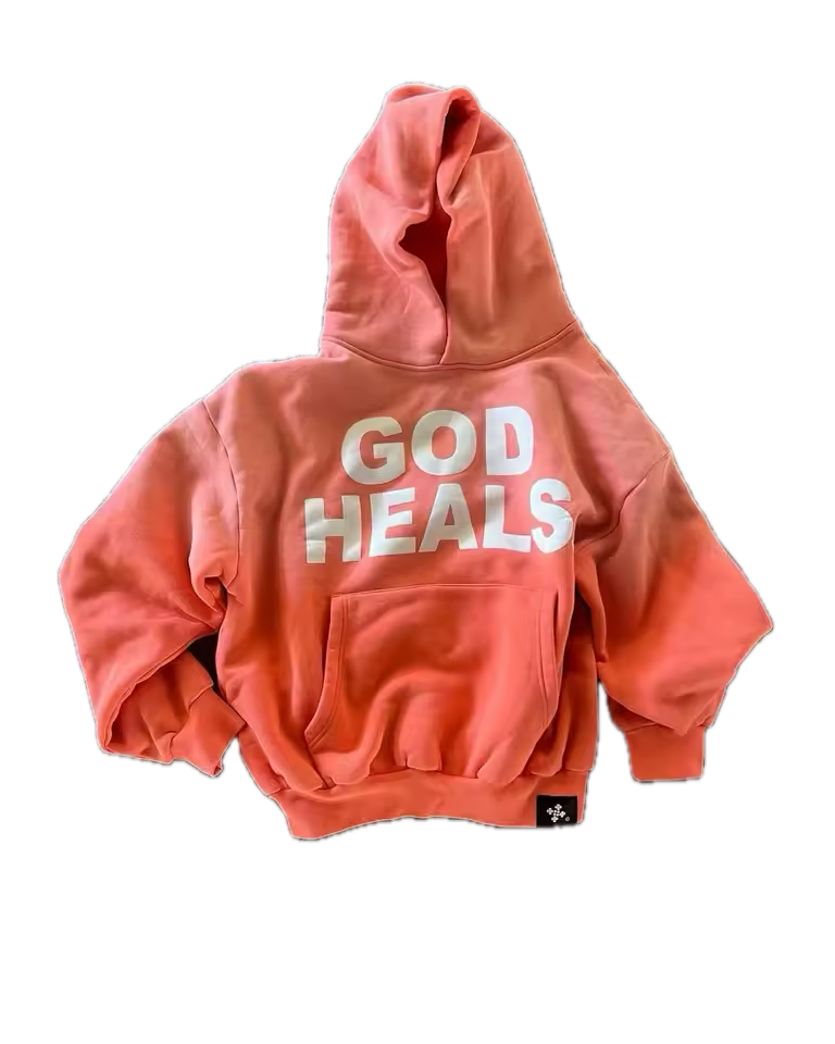 Vintage "God Heals" Washed Hoodie - Streetwear Boulevard