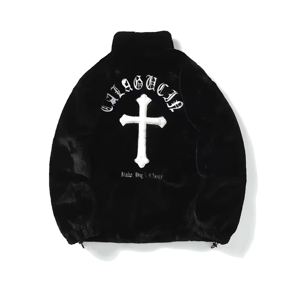 The Cathedral Gothic Fur Jacket - Streetwear Boulevard