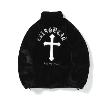 The Cathedral Gothic Fur Jacket - Streetwear Boulevard