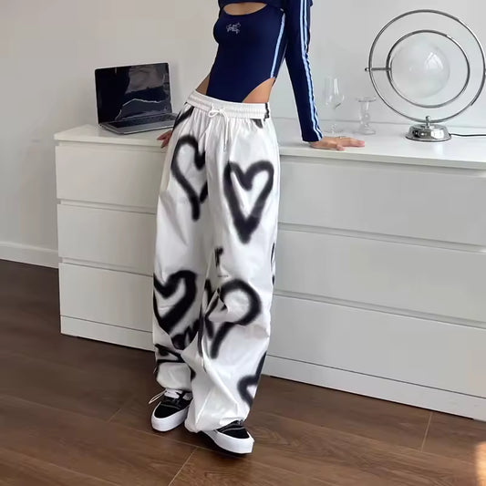 Graffiti Heart Pants - Streetwear Boulevard