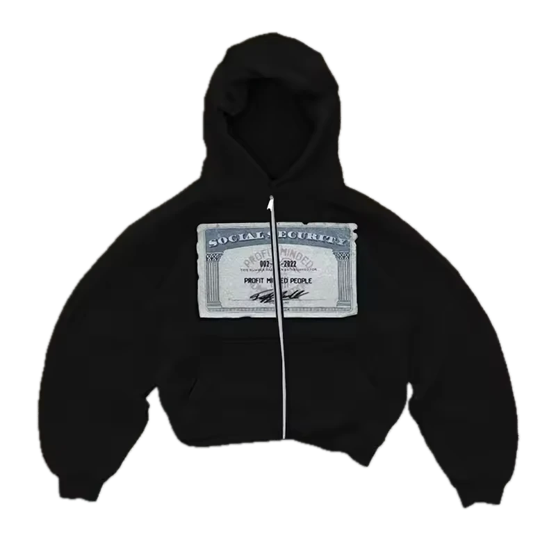Social Security Zipper Jacket - Streetwear Boulevard