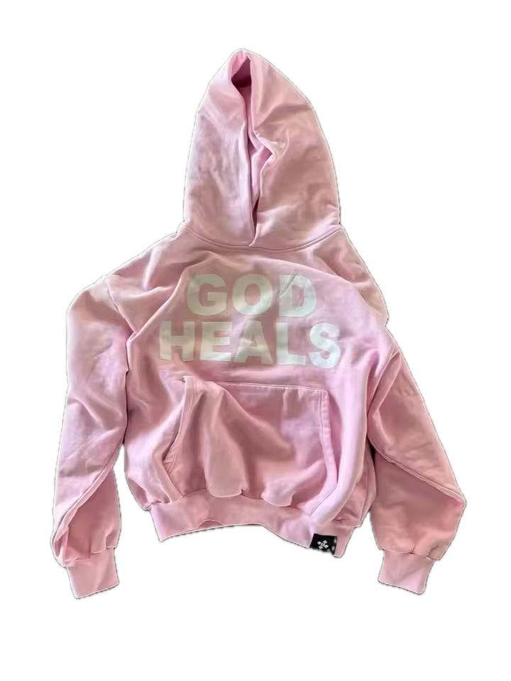 Vintage "God Heals" Washed Hoodie - Streetwear Boulevard
