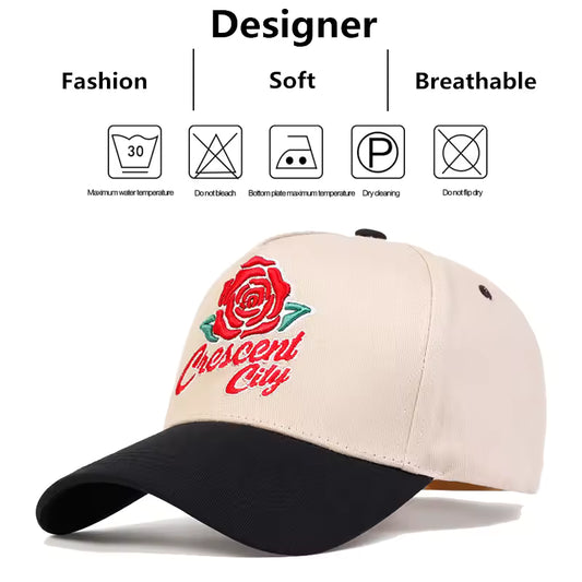 Crescent City Rose Adjustable Hat - Streetwear Boulevard