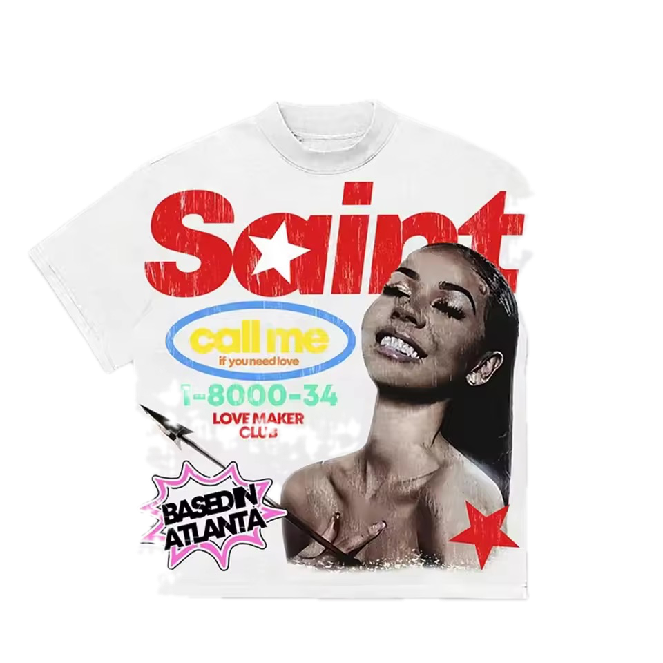 Saint "Call Me" T-Shirt - Streetwear Boulevard