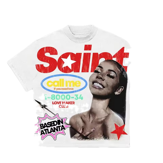 Saint "Call Me" T-Shirt - Streetwear Boulevard