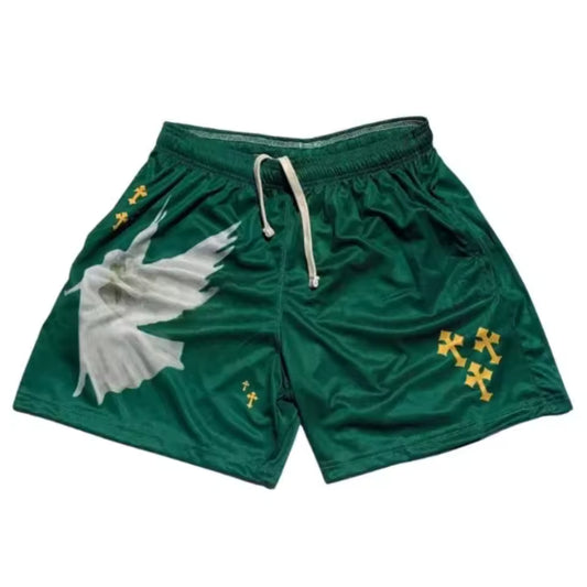 Cross Angel Mesh Shorts - Streetwear Boulevard