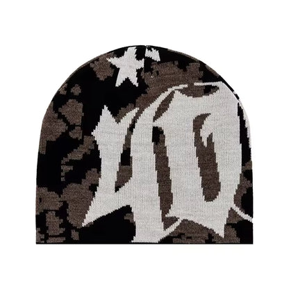The Digicamo Old English Beanie - Streetwear Boulevard