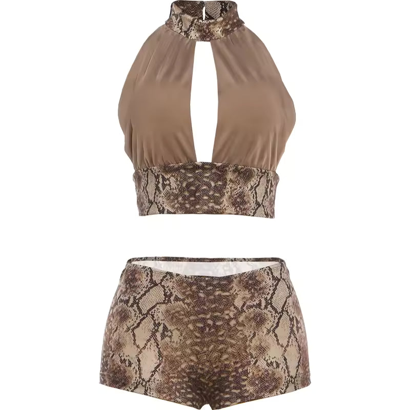 The Sandstone Serpent Two-Piece Set - Streetwear Boulevard