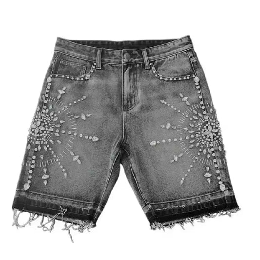 Solar Flare Faded Eclipse Jorts - Streetwear Boulevard