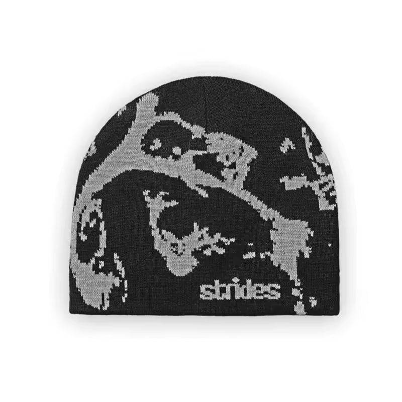 The Strides Cyber-Map Beanie - Streetwear Boulevard
