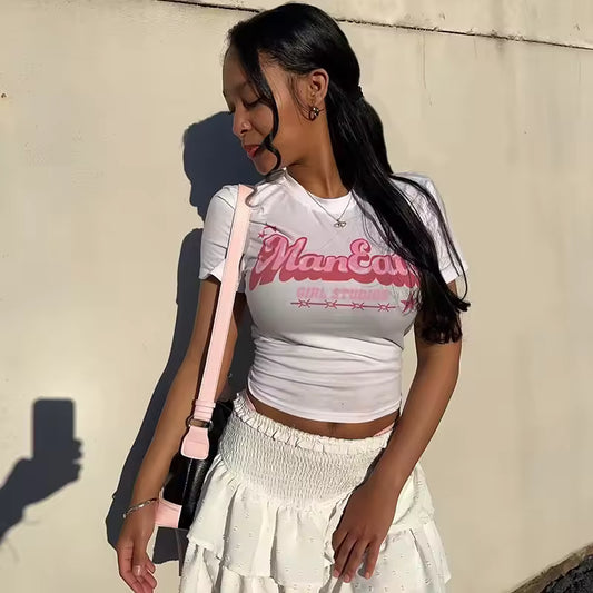 ManEater Crop Top Baby Tee - Streetwear Boulevard
