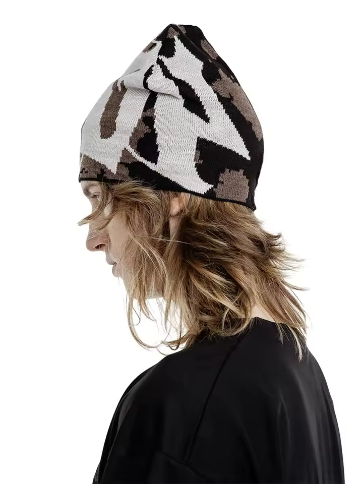 The Digicamo Old English Beanie - Streetwear Boulevard