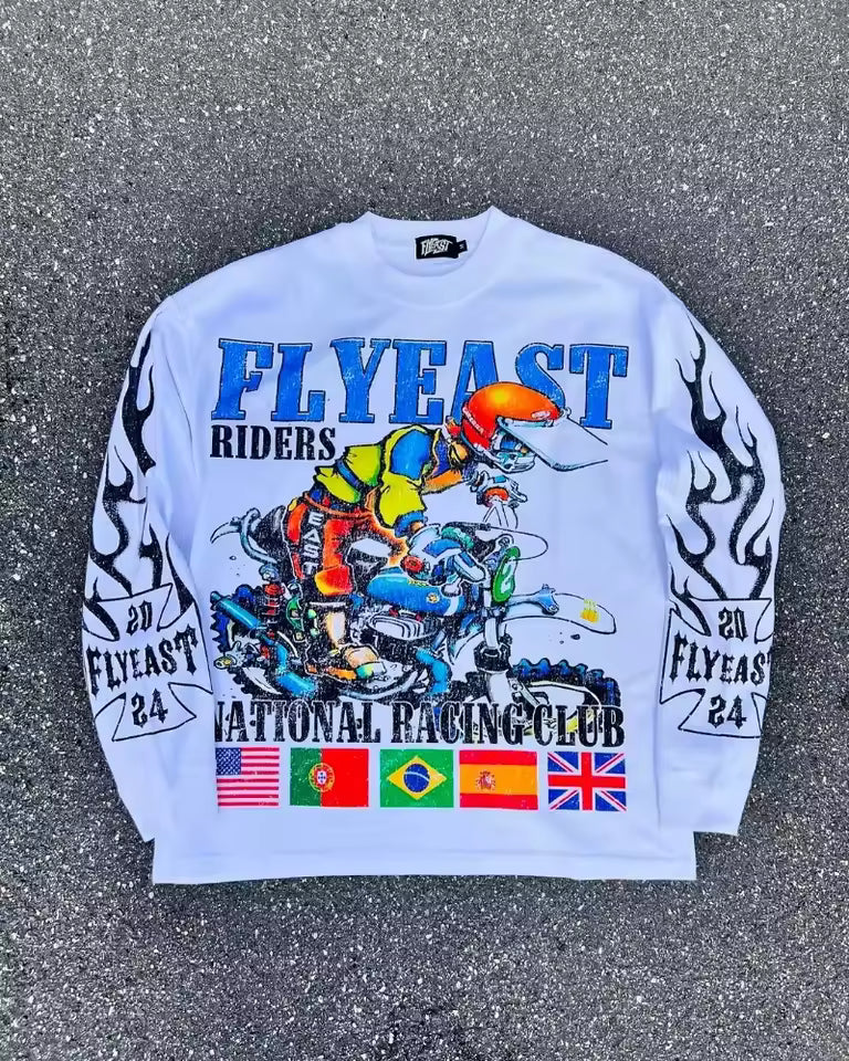 Flyeast Rider Long Sleeve Shirt - Streetwear Boulevard