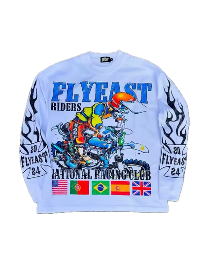 Flyeast Rider Long Sleeve Shirt - Streetwear Boulevard