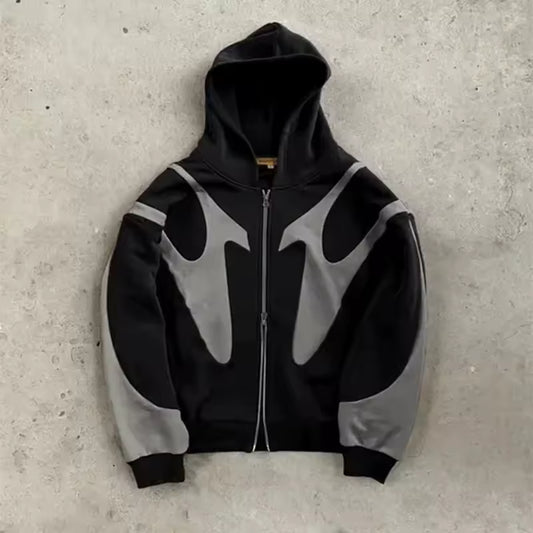 Shadowcurve Zipper Jacket - Streetwear Boulevard