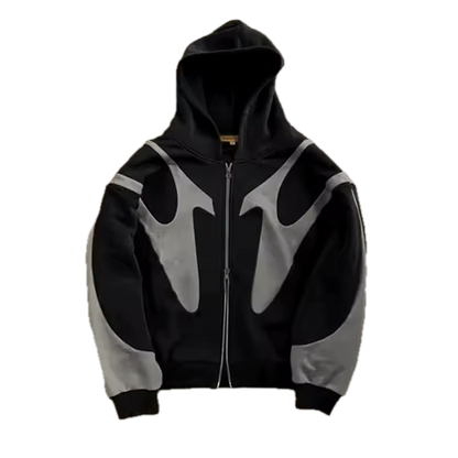 Shadowcurve Zipper Jacket - Streetwear Boulevard