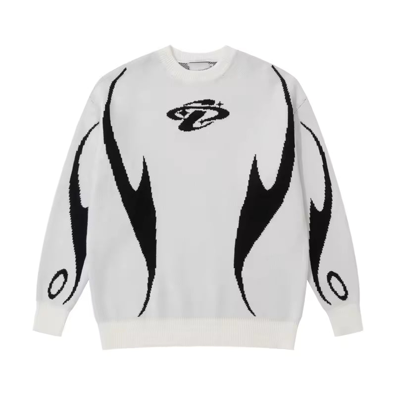 Monochrome Tribal Knit Sweater