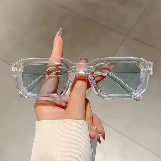 Vintage Rectangle Frame Sunglasses - Streetwear Boulevard