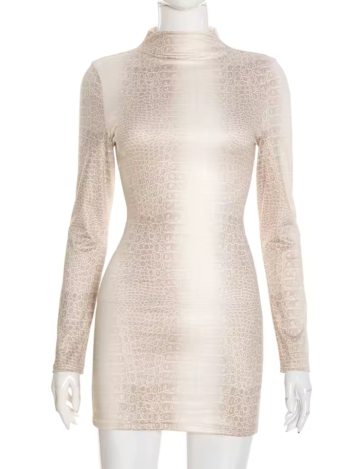The Obsidian Scale Bodycon Dress - Streetwear Boulevard