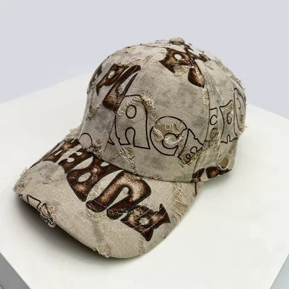 Text Graffiti Adjustable Hat - Streetwear Boulevard